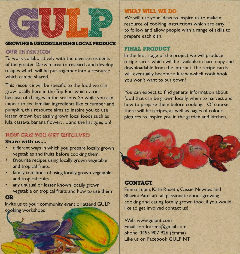 Our GULP information, in a flyer